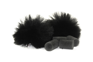 Windschutz / Windjammer für Lavalier und Headset, Fellmüffli, schwarz
